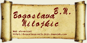 Bogoslava Milojkić vizit kartica